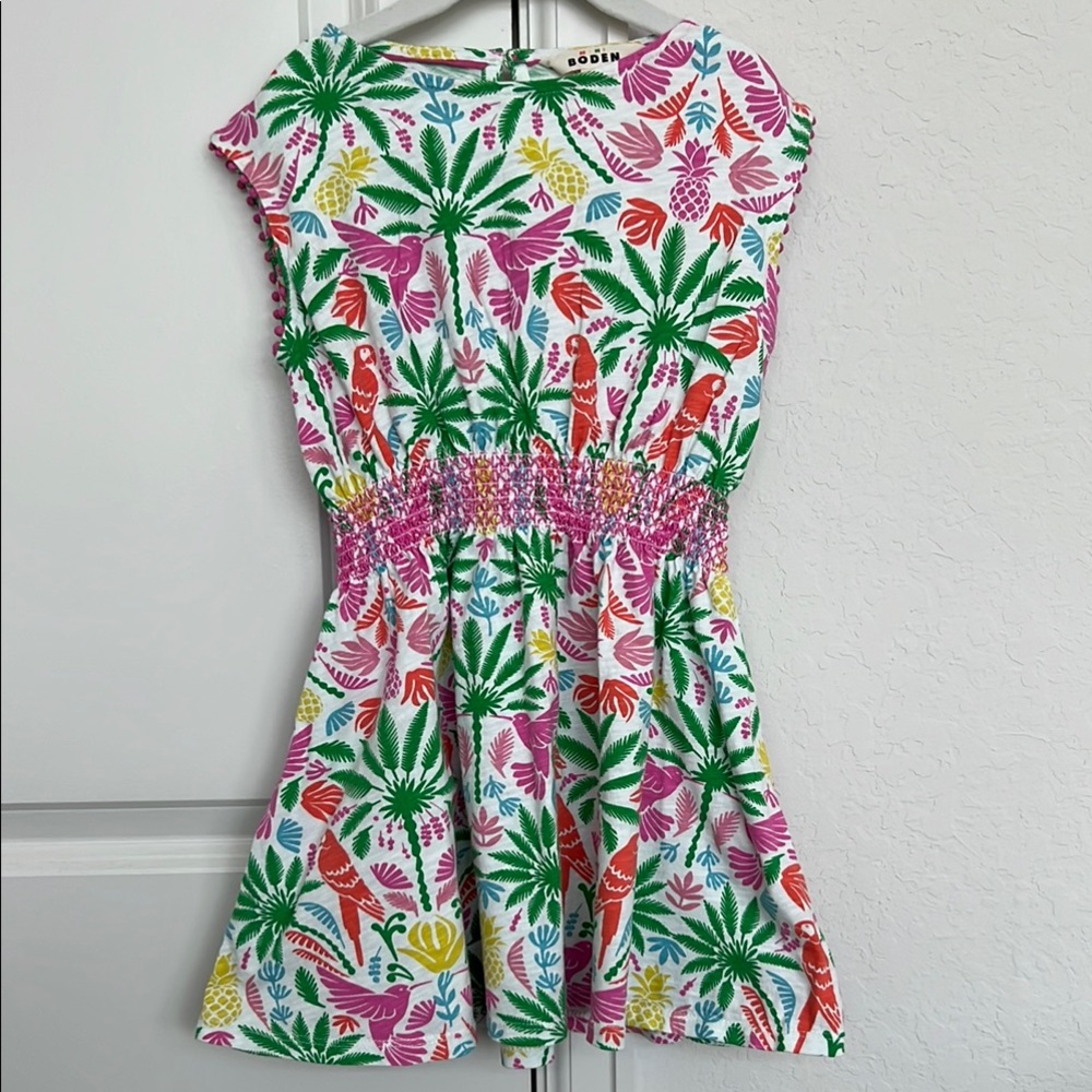 Mini Boden Multicolor Tropical Print Dress - Picture 2 of 6